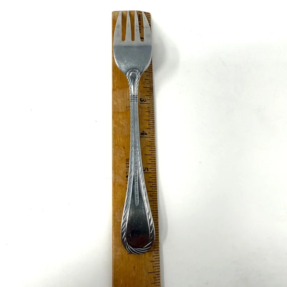Cambridge Carlyle Flatware Stainless Steel Silverware Twisted Rope Edge Set‎ 9